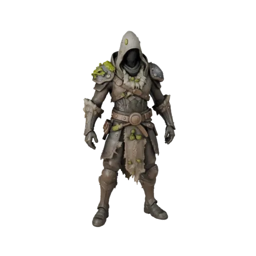 Personnage 3D d'Assassin Arcanique de science-fiction, vue du moteur, atout prêt pour Unreal Engine avec pose debout et PBR