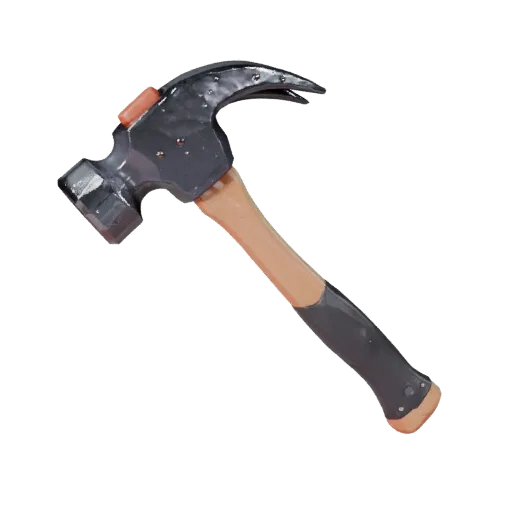 Heavy Duty Hammer Stylized 3D model, stylized isometric render, showing painted metal, functional silhouettes.