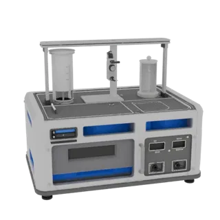 Modèle 3D imprimable d'appareil de numérisation prototype, rendu STL isométrique, montrant du métal propre, des appareils de