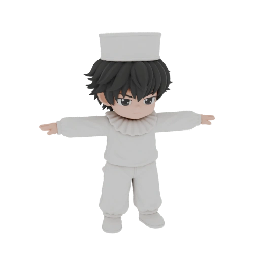 Chibi Baker Boy 3D Model