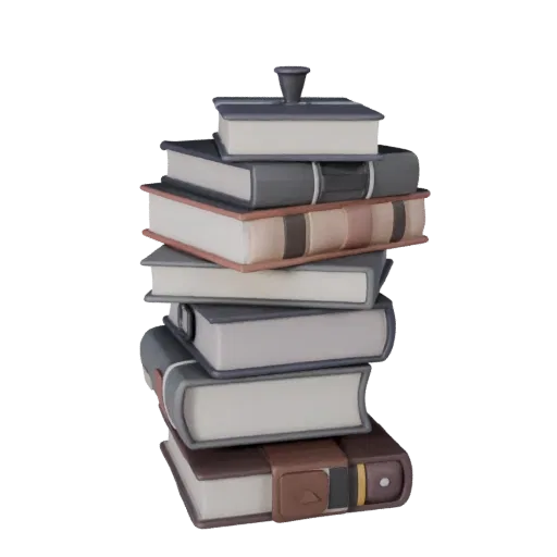 Modern Book Stack 3D model, three-quarter front view, Unreal Engine viewport, showing ceramic, form detail.