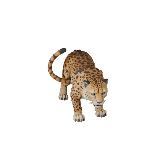 Modello 3D Ghepardo High Poly - Asset STL Dettagliato per la Stampa
