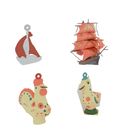 Nautical and Farm Animal Whistles Set