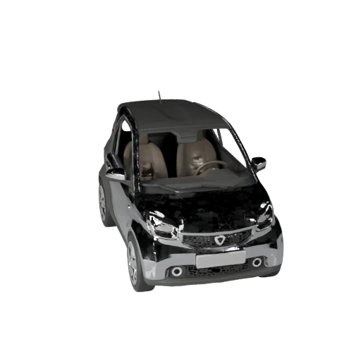 Modèle 3D de voiture compacte low poly pour jeux Unity et Unreal