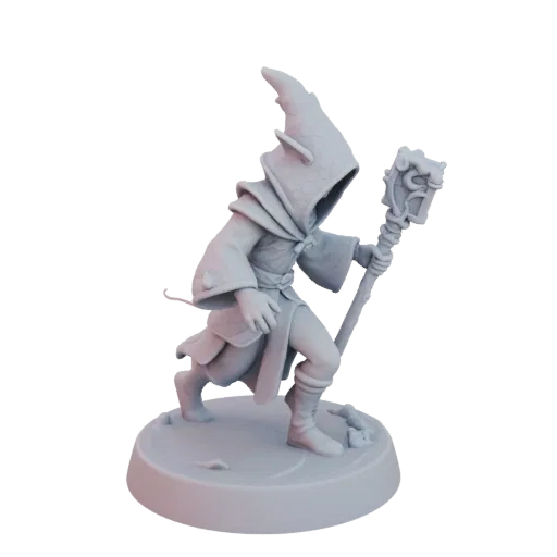 Fantasy Abyssal Elf Wizard Miniature STL