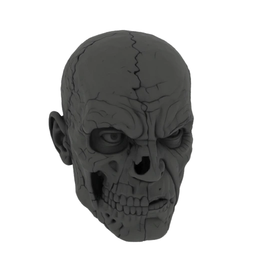 Grässlicher Zombiekopf