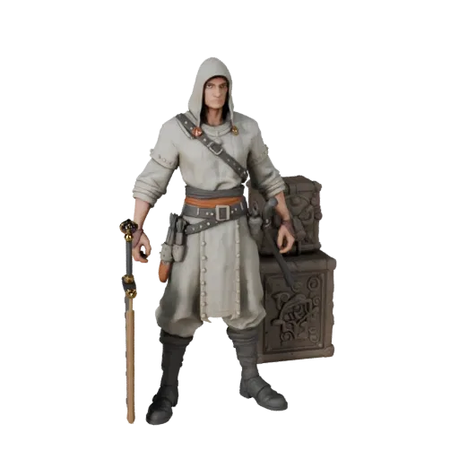 Fantasy Assault Mage Character Model - Rigged