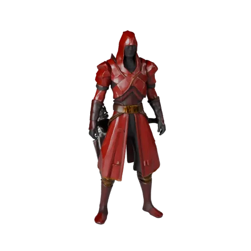 Dungeon Battle Vignette low poly 3D model preview showing layered parts, three-quarter game view