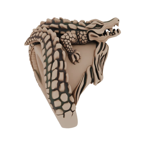 Bague Crocodile Modèle 3D