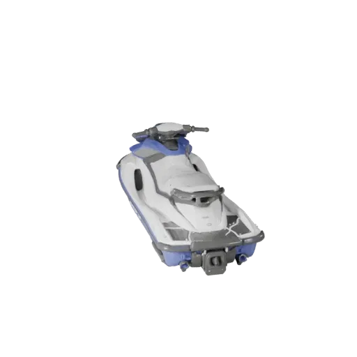 Modelo 3D Jet Ski, vista previa de juego a tres cuartos, activo de vehículo listo para Unreal Engine con forma de casco, dise