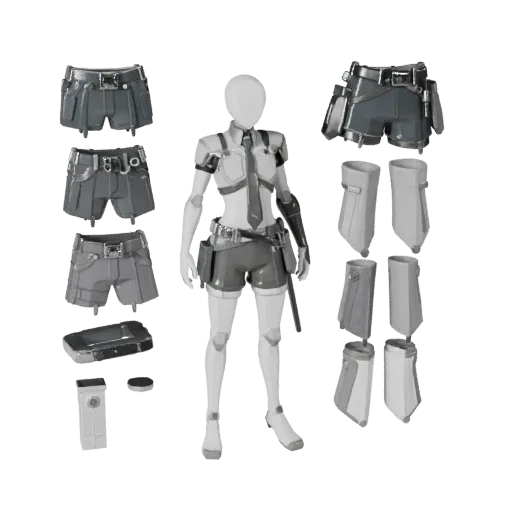 Anime Assassin Character Model - Rigged