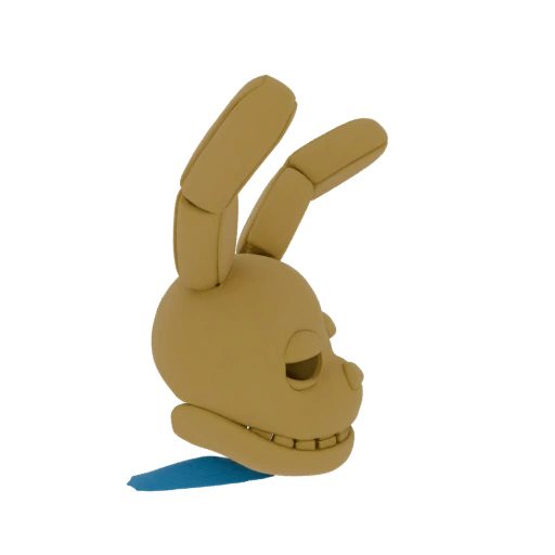 Golden Spring Bonnie Mask 3D Model