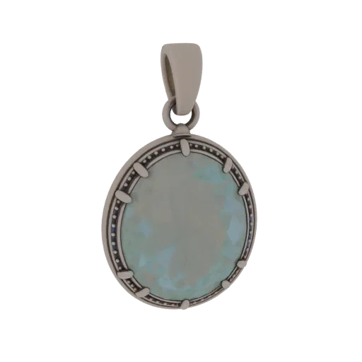 Gemstone Locket scene ready 3D model, three-quarter studio render, showing pendant silhouette and surface contrast.