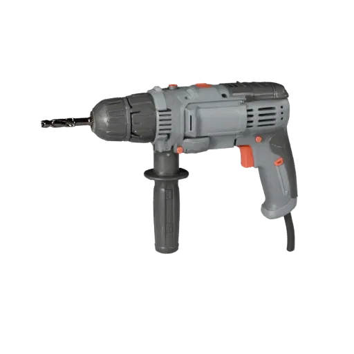Compact Drill 3D model, side profile view, technical viewport render, showing molded plastic, ergonomic handles.