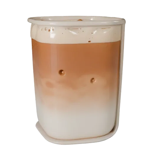Smoothie Coffee Cup 3D model, three-quarter front view, AR viewer studio render, showing glass, container shape.