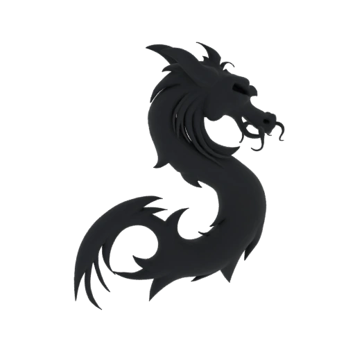 Black Dragon Emblem 3D Model