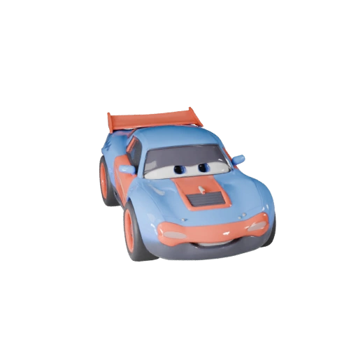 Cartoon Supersportwagen 3D-Modell für stilisierte Spiele PBR-Asset (Legacy)