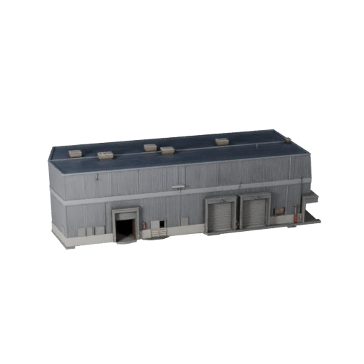 Modèle 3D de Centre Logistique Low Poly pour Actif de Jeu Temps Réel