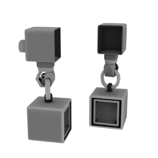 Modelo 3D Pendientes Estilo Stud listo para imprimir, render de estudio isométrico, mostrando forma, superficie y pistas de e