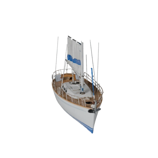 Modello 3D Barca a Vela per Blender e Giochi - Asset PBR