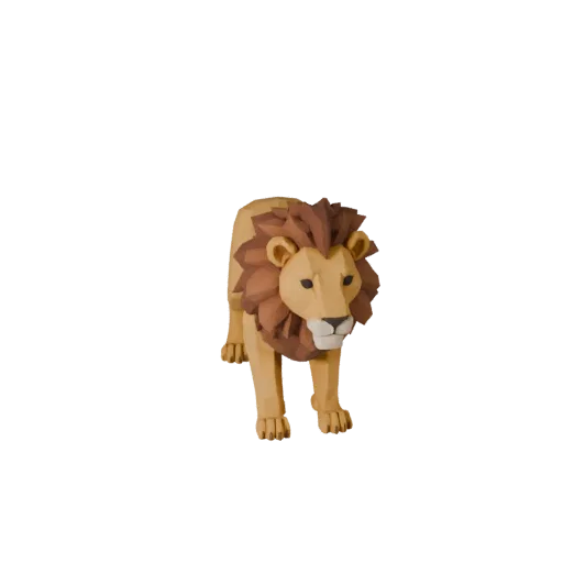High Poly African Lion 3D Model - Detailed STL Asset for Printing