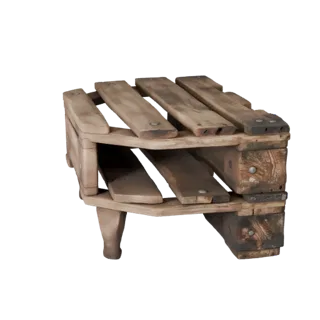 Industrial Wooden Pallet High Poly 3D model, close-up studio render, showing wood planks, stackable massing.