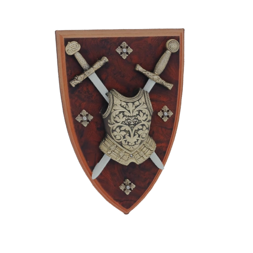 Medieval Knight Armor and Swords Wall Plaque