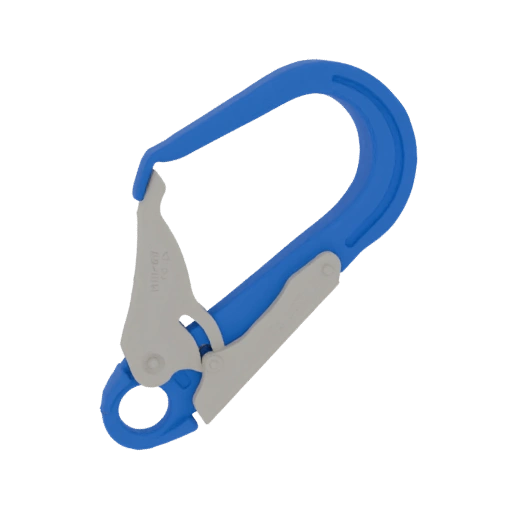 Blue and Gray Carabiner Clip 3D Model