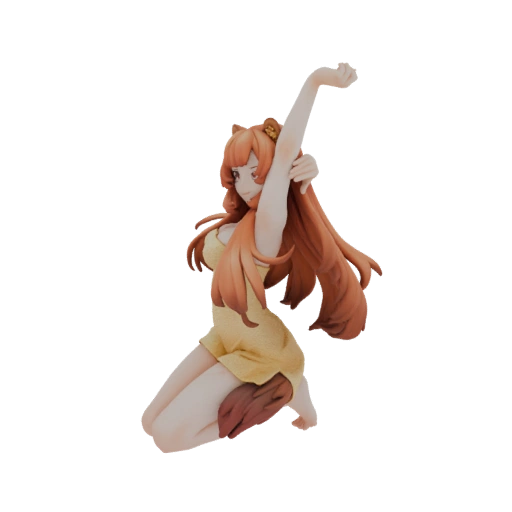 Rafeal Anime Figure in Yellow Dress