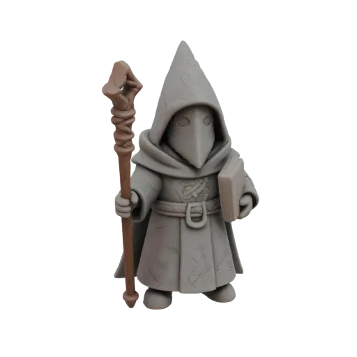 Medieval Wizard Miniature STL - Guard