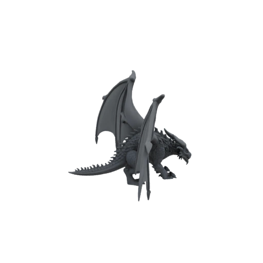 Fantasy Infernal Drache Boss Miniatur STL - Flügelspannweite