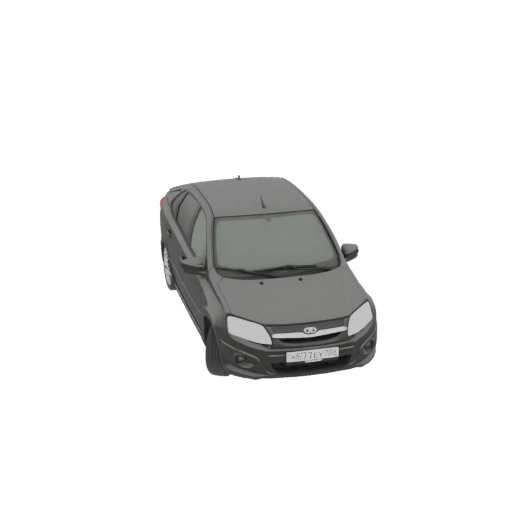 Dark Gray Sedan 3D Model