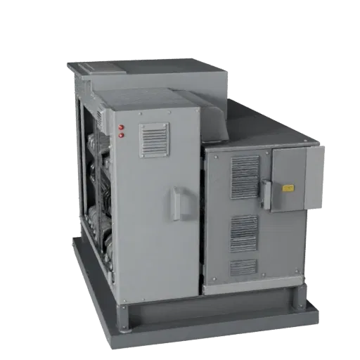 Inspection Control Cabinet Realistic 3D model, three-quarter studio render, showing painted steel, machine stations.