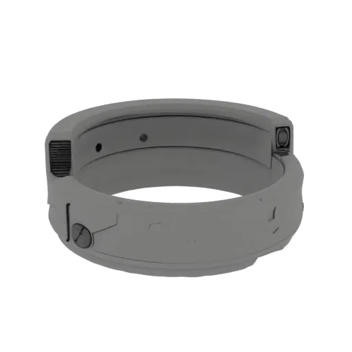 Diamond Stacking Cocktail Ring 3D model, isometric collectible display render, diamond setting.
