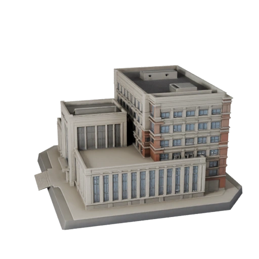 Modello 3D Padiglione Pubblico High Poly per Archviz per Architettura