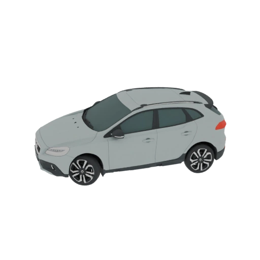 Light Gray SUV 3D Model