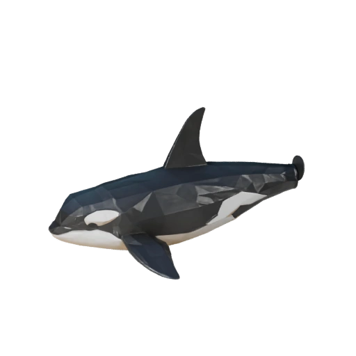 Низкополигональная 3D модель косатки - Игровой ассет для Unity с FBX | Бесплатно
