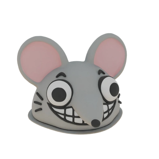Crazy Mouse Head 3D Model