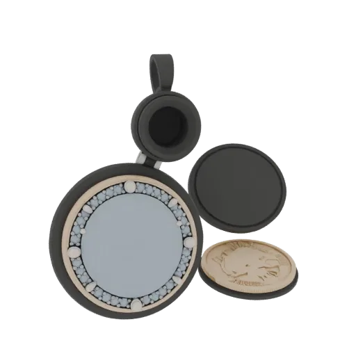 Gemstone Medallion product viz 3D model, three-quarter studio render, showing pendant form, surface, and scale cues.