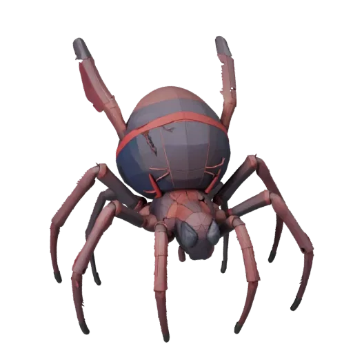 Cartoon Black Widow Spider 3D Model - Stylized Asset for Animation