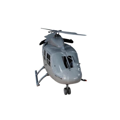 Modelo 3D de Helicóptero Alto Poligonagem para Renderizações de Estúdio - PBR