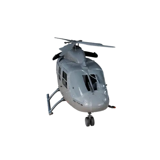 Hochauflösendes Helikopter-3D-Modell, Nahaufnahme im Studio, hochauflösendes Fahrzeug-Asset mit Flügelbalance, Lesbarkeit des