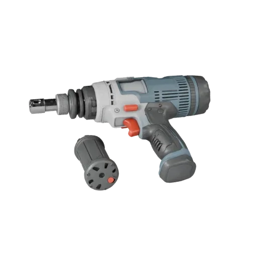 Workshop Drill Product Viz 3D model, three-quarter studio product render, showing molded plastic, ergonomic handles.