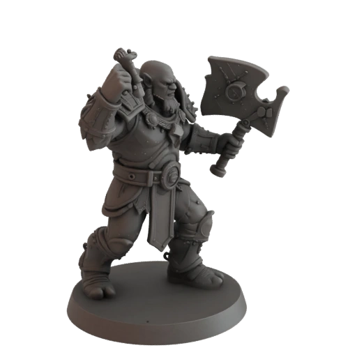 Warlord Orco da Collezione Pre-supportato | Asset da Esposizione