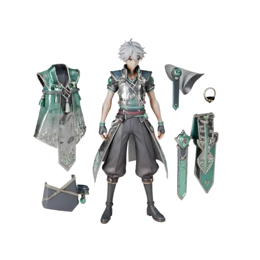 Anime Assault Mage Character Model - Rigged
