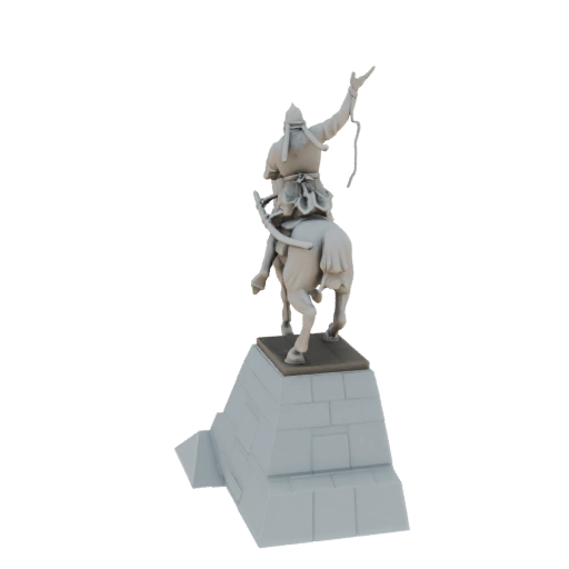 Mongol Warrior on Horseback Statue