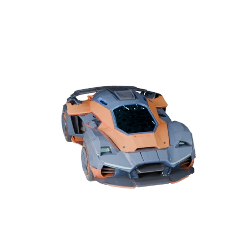 Voiture volante modèle 3D pour Unity - Asset de jeu low poly
