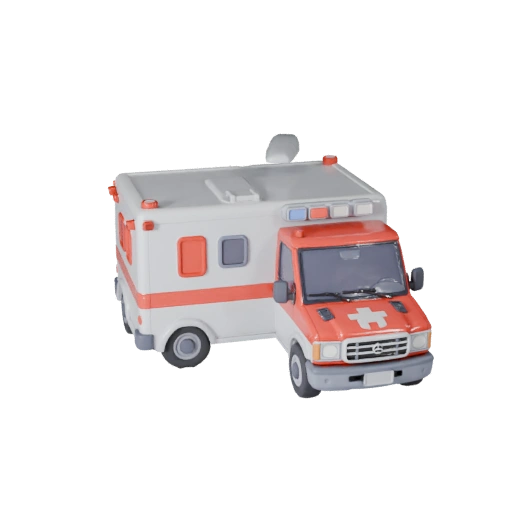 Modèle 3D d'ambulance pour Blender - Asset prêt pour le rendu (Legacy)