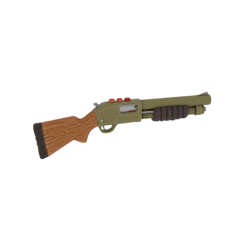 Stylized Pump-Action Shotgun 3D Model