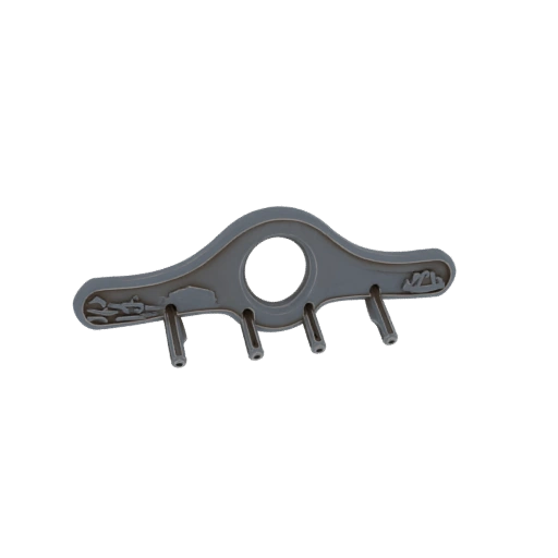 Key holder with embossed landscape and horizontal hooks